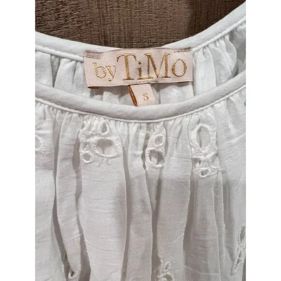 byTiMo Broderie Anglaise Midi white Dress Size S - Picture 5 of 11